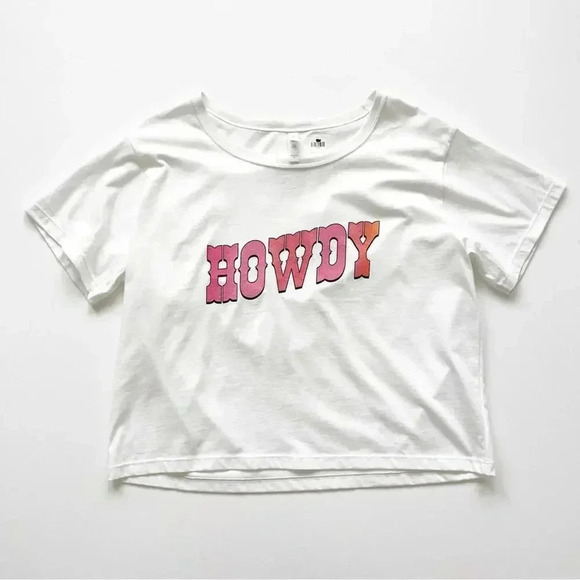 Charlie Southern Howdy Crop Tee Western L NWT - Picture 3 of 7